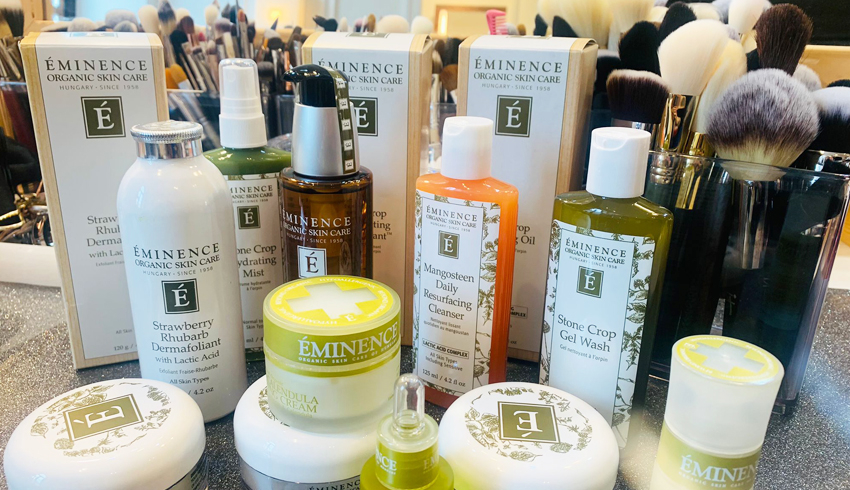 Rebecca Hickey's range of Eminence Organics products 